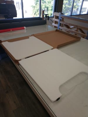 Wooden A Frame, Reversible White A Frame With Handle (3/8