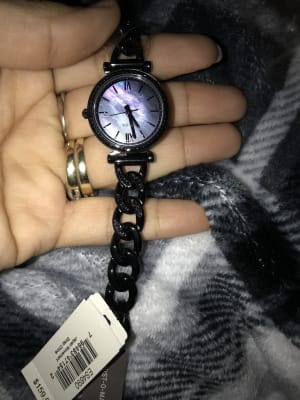 Carlie Mini Three-Hand Black Stainless 