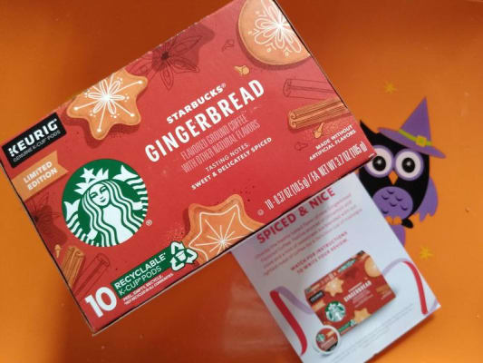 Starbucks Coffee Company Holiday Limited Edition Gingerbread Coffee K Cups Pods - 22 Count - 1 Box