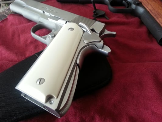 thumbnail image 2 of Ed Brown 1911 Mainspring Housing – Stainless Steel Chainlink Pattern, .45 ACP, Made In USA (817C) 2 of 6