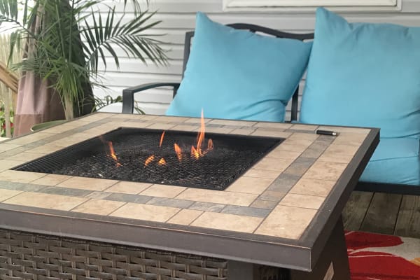 Weather Wicker Gas Fire Pit Table, Gas Fire Pit Table Big Lots