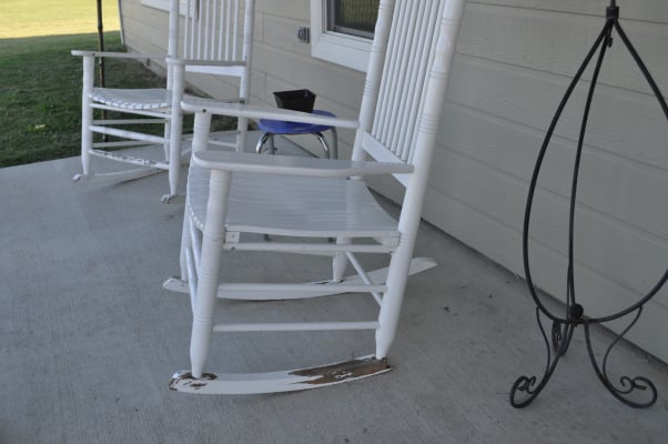 White Slat Rocking Chair Fully Assembled Cracker Barrel