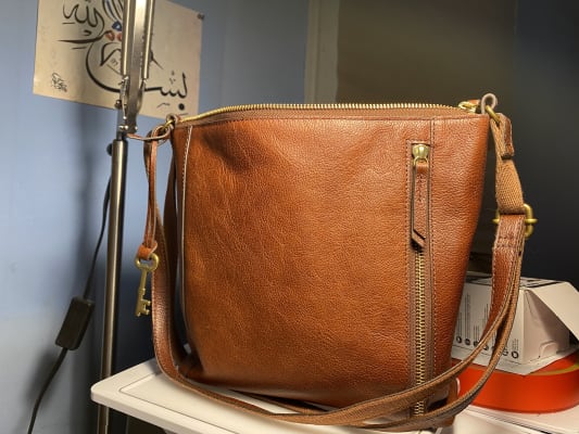 NWT FOSSIL Tara Soft Pebble Leather Crossbody Purse Handbag $178 VINTAGE INDIGO