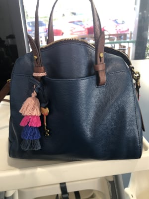 Fossil rachel shop satchel blue