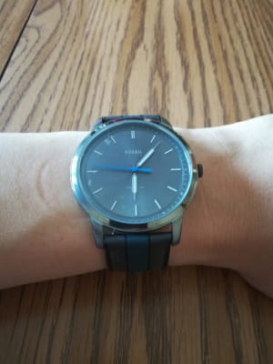 Hand Striped Brown Leather Watch 