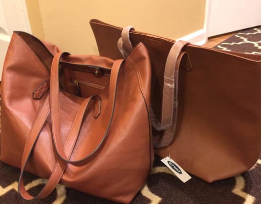 Old navy faux outlet leather tote