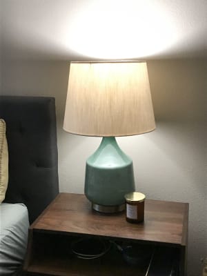 Jade Green Ombre Glass Table Lamp Base, Grove Park Table Lamp
