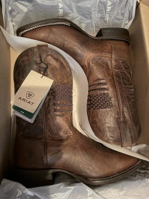 Ariat Men's Circuit Patriot Western Boots - Weathered Tan