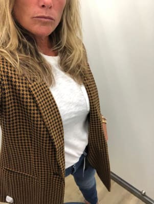 Jacquard Boyfriend Blazer for Women Old Navy