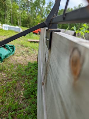 Elevated Cedar Planter Box + Space-Maker Pivoting Trellis, 2x8