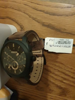 Fossil Machine Leather Watch Men's Watches in Brown Buckle