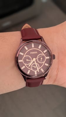 Fossil wine watch cheap