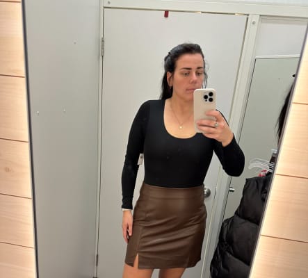 Old navy deals leather skirt