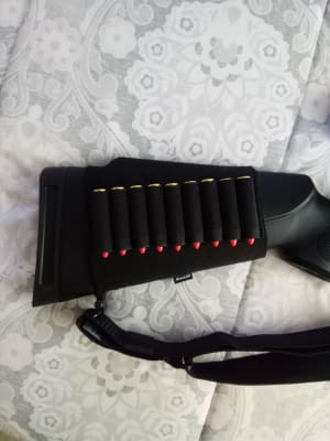 US 9 Rounds Rifle ButtStock Ammo Carrier Bullet Bag Pouch