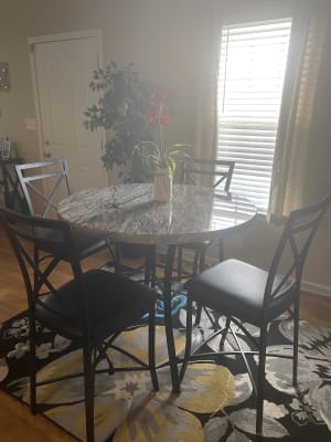 Faux Marble 5 Piece Pub Dining Set, Big Lots Dining Room Table And Chairs