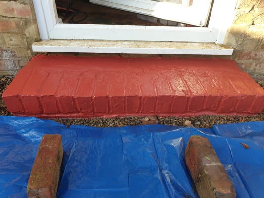 Sandtex brick red masonry paint wickes
