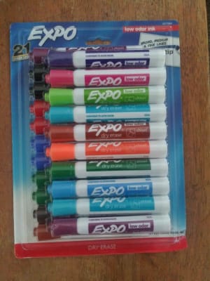 S & E TEACHER'S EDITION 96 Pcs Dry Erase Markers, Whiteboard Markers，12  Assorted Colors with Low-Odor Ink, for School, Office, or Home