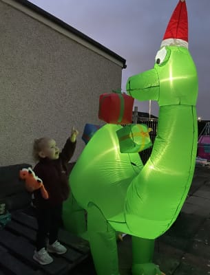 7ft large dinosaur christmas inflatable clearance