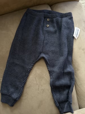 Old Navy Unisex Thermal-Knit Buttoned Jogger Pants for Baby