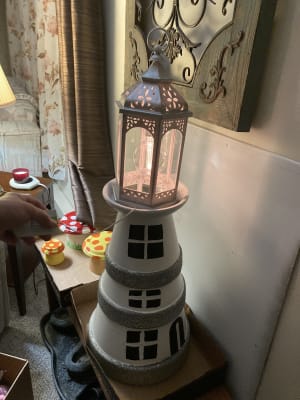 Real Living White Edison Bulb LED Lantern