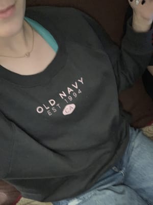 Vintage Logo Crew Neck Sweatshirt for Women Old Navy