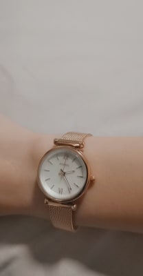 Carlie Mini Three-Hand Rose Gold-Tone Stainless Steel Watch 