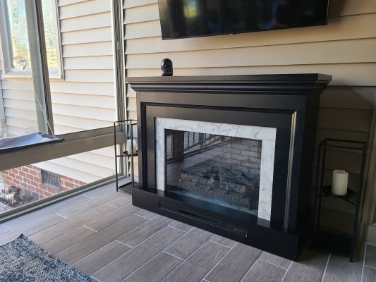 Real Living 50 Petite Grand Electric Fireplace TV Stand | Big Lots
