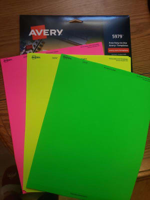 Avery Neon Address Labels with Sure Fee, PK450 5979 | Zoro
