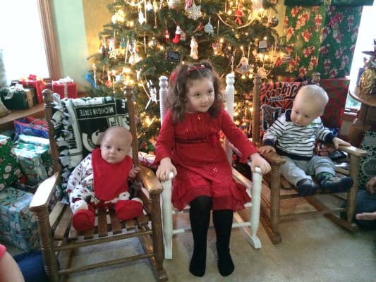 Hardwood Slat Child Rocking Chair Cracker Barrel