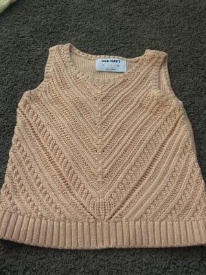 Sleeveless Sweater-Knit Tank for Toddler Girls