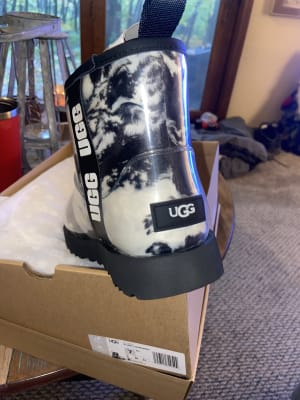 UGG★-20度までOKなクリアミニ★CLEAR MINI MARBLE レインブーツ Classic Clear Mini Marble 完全防水 1120778 正規