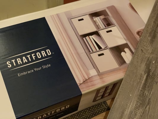 Stratford Reclaimed Gray 4-Cube Storage Organizer