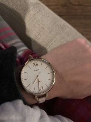 Annette Three-Hand Pastel Pink Leather 