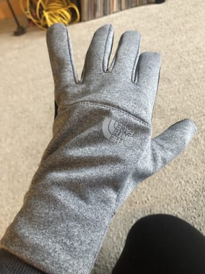 Grey north face gloves shop