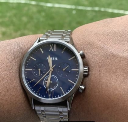 Montre multifonctionnelle Fenmore moyenne avec bracelet en acier inoxydable  fumée - BQ2401 - Watch Station