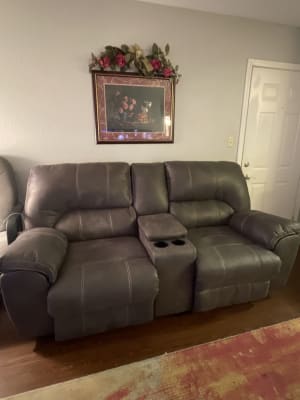 Real Living Stallion Gray Reclining, Big Lots Leather Reclining Sofas