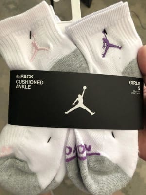 Multi Jordan 6-Pack Ankle Socks Junior