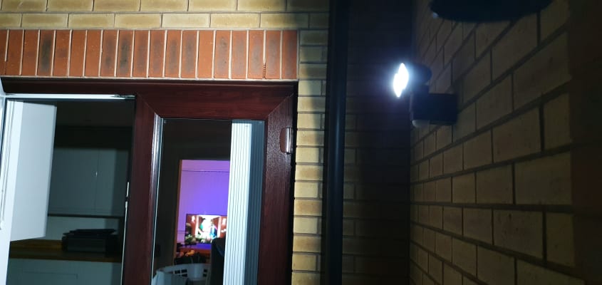 Sirocco 2LT LED PIR Black Spotlight Wickes