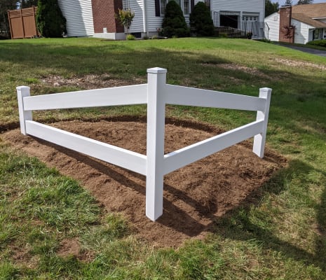 Split Rail Corner Vinyl Fence Gardener s Supply