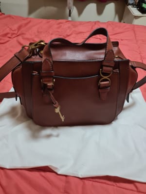 fossil brooke leather satchel
