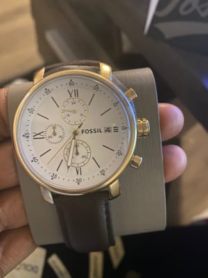 Rhett Chronograph Brown Leather Watch 