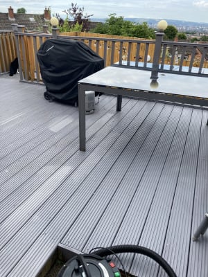 Silver birch decking shop stain