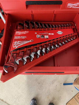 Milwaukee Combination Wrench Set Metric Flex Head Ratcheting 15pc