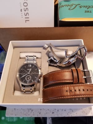 His and Her Fenmore Midsize Multifunction Stainless Steel Watch 