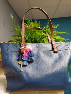 Fossil rachel leather tote with zipper best sale