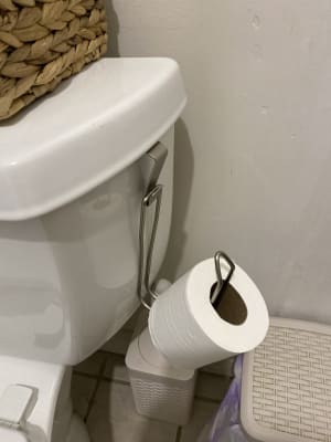 Kenney Over-The-Tank Brushed Nickel Toilet Paper Holder