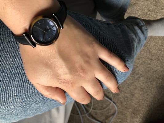 Carlie Mini Three-Hand Black Leather 
