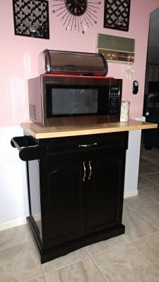 Small Black Kitchen Cart With Drop Leaf Big Lots