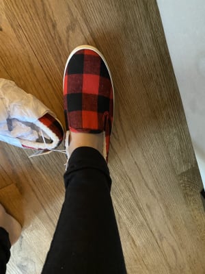 Buffalo plaid best sale slip on shoes