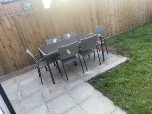 Bambrick 6 Seater Garden Dining Set Homebase